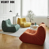 Canapé Caterpillar avec housse en velours côtelé amovible et lavable, éponge hautement élastique, siège individuel pour chambre d'adolescent, coin lecture, décoration