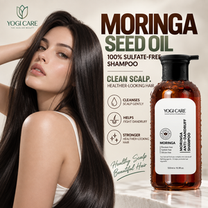 Shampooing capillaire nourrissant naturel pur OEM personnalisé, shampooing antipelliculaire avec extrait de graines de Moringa - Product Image 1