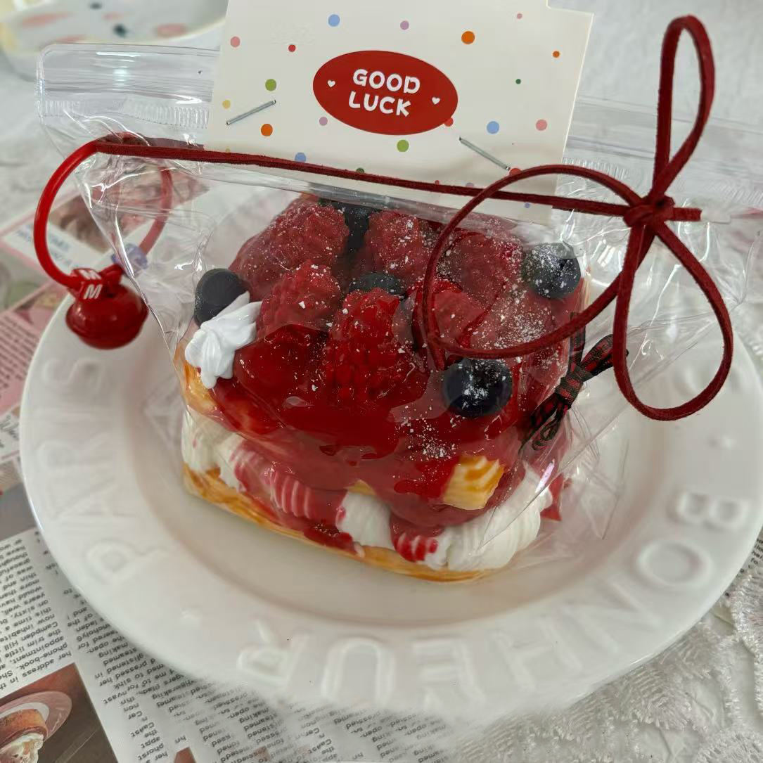 20725-Raspberry Coulis Square Cake Squishy[510g]