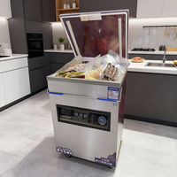 Machine de mise sous vide électrique semi-automatique compacte et portable 390PD, anti-salissure, en bois, pour fruits de mer, usage commercial et domestique