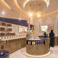 Étagère de présentation de parfums moderne et élégante, hauteur réglable, éclairage LED, design personnalisable, armoire de présentation de parfums