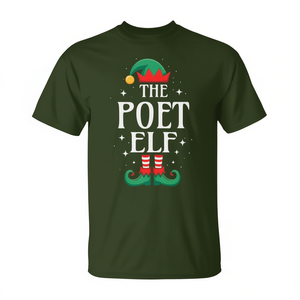 T-shirt de Noël The Poet Elf, tenue de Noël assortie, chemise de fête - Product Image 2