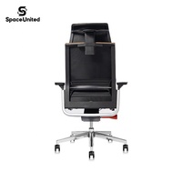 Chaise de bureau ergonomique SpaceUnited, chaise d'ordinateur pivotante, chaise de travail en cuir, chaise de personnel réglable pour le bureau