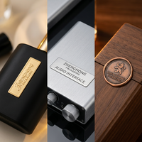 Autocollants de plaque signalétique en aluminium épais personnalisés de haute qualité, adhésif puissant, imperméable, étiquettes d'emballage électronique