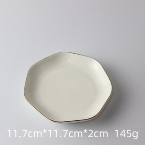 Plato de cerámica moderno con borde, para joyas, collares, anillos, pendientes, con tapa, diseño de plantas, desechable, apto para <span class=keywords><strong>lavavajillas</strong></span>, no tóxico - Product Image 5