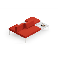 Canapé sectionnel convertible moderne sièges modulaires de luxe en forme de L hôpital canapé d'attente école