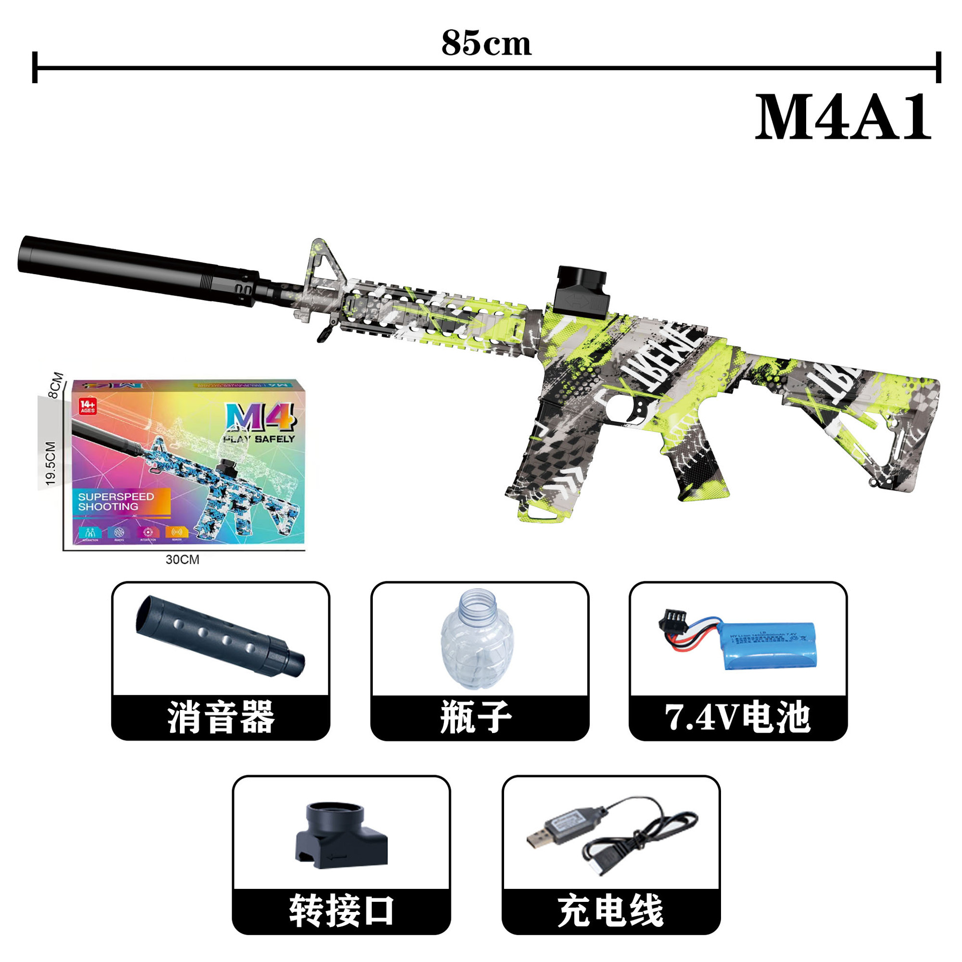M4A1-Verde (Caja de Color en Inglés 7.4)