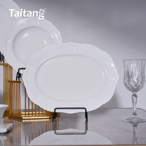 Suministros para restaurantes, vajilla de porcelana de cerámica blanca personalizada al por mayor, vajilla para cafetería y restaurante - Product Image 2