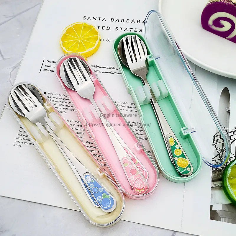 Baby Cutlery Kids Cutlery Set Stainless Steel Spoon And Fork Set