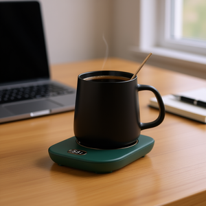 Calentador de tazas de café eléctrico USB, color verde, 3 ajustes de temperatura, apagado automático, calentador de escritorio para oficina, hogar, diseño minimalista - Product Image 2