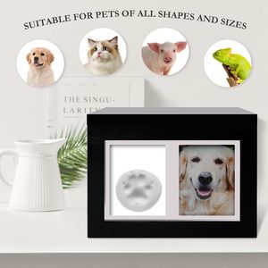 Wholesale Dog & Paw Print Wooden Pet Memorial <b>Box</b> with Frame Set Imprint Kit Photo Display Eco-Friendly Urn <b>for</b> <b>Ashes</b> - Product Image 4