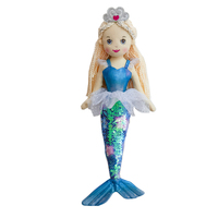 Mignonne Poupée Sirène Tachetée en Peluche Fille, Douce Poupée de Chiffon Réconfortante 45 CM, Cadeau d'Anniversaire pour Tous les Âges
