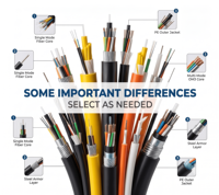 Kabel Serat Optik DEKAM 24Core ADSS G652D Tahan Cuaca PE untuk Jalur Transmisi Udara bagi Jaringan Broadband ISP