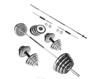 Set de Mancuernas Ajustables de Combinación con Peso Libre Cromado para Gimnasio