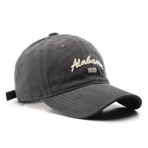 Gorra de béisbol retro de algodón lavado con letras bordadas para mujer, gorra de béisbol para hombre para viajes al aire libre, protección solar y sombra - Product Image 5