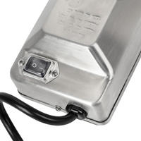 Barbecue à charbon de bois universel double usage en acier inoxydable robuste avec rôtissoire, alimenté par batterie AC, pour camping extérieur, moteur métallique