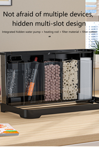 Acquario Smart Kuoting di Medie Dimensioni con Filtro Posteriore, Vasca per Pesci da Salotto, Acquario da Scrivania per Pesci Rossi, Acquario Decorativo - Product Image 5