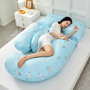 Factory Custom Various Specifications C Shape Pregnancy Pillow or Full Body U-shaped Maternity Pillow with Washable Velvet Cover