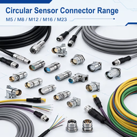 Kabel Konektor OEM Tahan Air IP67 M9 2/8 Pin Kabel Ekstensi Lurus/Sudut (PVC/PUR) Kabel Sensor Robotik untuk Phoenix