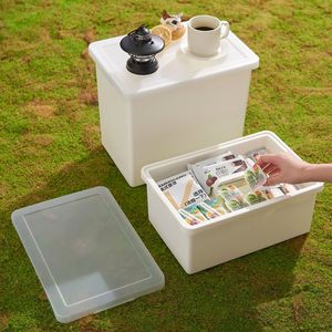 Stackable Outdoor <b>Camping</b> <b>Storage</b> <b>Box</b> 20L Rectangle Solid Color With Lid For Picnic And Car Use - Product Image 1
