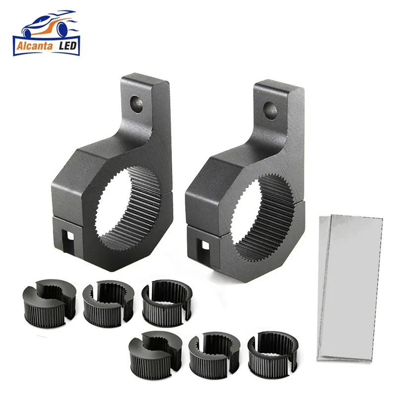 Kit de support de barre de taureau AlcantaLED, support de pince universel de projecteur de lumière de conduite de brouillard 15-30mm pour barre de collision de voiture et de moto