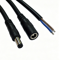 Câble d'extension d'alimentation DC5521 mâle-femelle en cuivre pur 16AWG 1mm² avec connecteur DC pour appareils électriques basse consommation