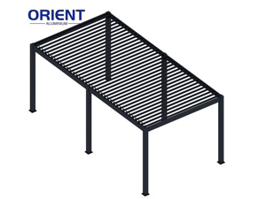 Pérgola de Techo con Aspersores de Aluminio Motorizados, Pérgola de Jardín con Protección Solar, Pérgola de Techo con Revestimiento de Aluminio Impermeable para Exteriores - Product Image 6