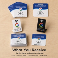 Support de Table Intelligent en Acrylique NFC pour Carte de Commentaires Google, Menu Tactile, Panneau de Table Connecté pour Restaurant, Café, Bar, Hôtel, Logo Personnalisé Sans Contact