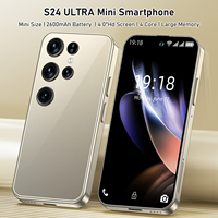 Smartphone S24 Ultra 4" 5G débloqué Android 14 Compact Deca Core 6 Go de RAM 128 Go de stockage Caméra HD Batterie 2600 mAh Face ID HD