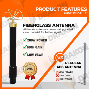 유리 섬유 6dBi 클로버리프 원형 편광 안테나 400-500MHz 15km 실외 WiFi 마스트 마운트 N-J 수 커넥터 - Product Image 4