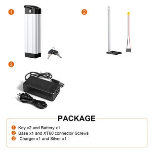 Baterías de Iones de Litio Silver Fish de 24 V, Batería para Bicicleta Eléctrica de 24 Voltios, Batería para E-bike de 24 V, 36 V, 48 V, 13 Ah, 17.5 Ah, 21 Ah, Phylion Akku - Product Image 6