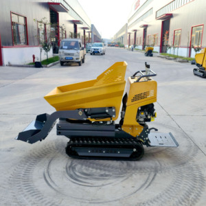 מיני-דאמפר זחלי עוצמתי 500 ק\\\"ג, משאית עפר קטנה עם העמסה עצמית, מונע בבנזין, לבנייה ולגינה - Product Image 3