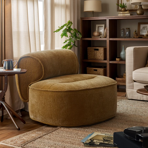 Sofá Puff Nórdico Minimalista, Sillón Reclinable de Tela Suave, Mueble para el Hogar para Adultos, Diseño Creativo Estilo Sonriente - Product Image 1