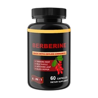 OEM/ODM Capsules de Berbérine avec Cannelle de Ceylan, Curcuma, Chardon-Marie, Artichaut, Poivre Noir pour Adultes