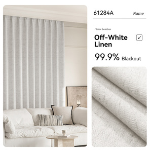 Cortinas para Ventanas de Salón ZSTARR con Doble Pliegue Tipo Pinza, Lino de Lujo, Tela Blanca con 99.9% de Opacidad - Product Image 4