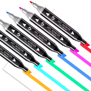 30/40/60/80/168 צבעים סמנים מנגה שרטוט סמנים 168 מברשת כפולה אלכוהול מורגש בית הספר לאמנות - Product Image 5