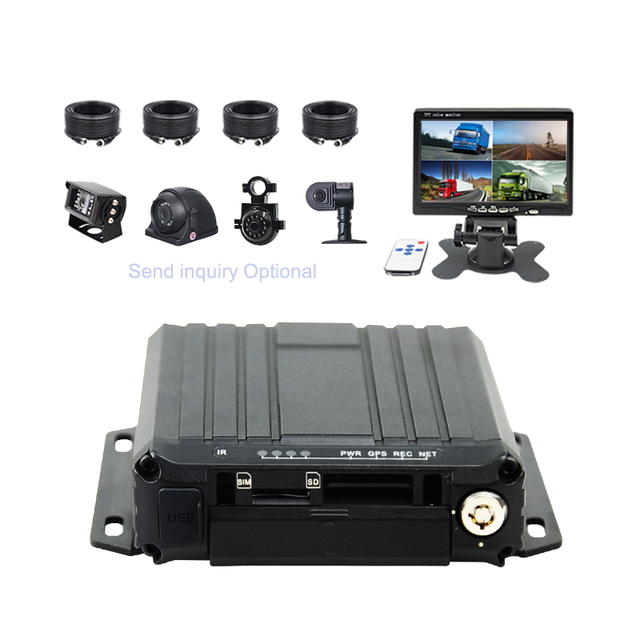 Classical 4 Channel H.265 Dual SD Truck DVR 4G GPS Remote View Monitoring 1080P Camera Van Taxi Bus Fleet Management MDVR System