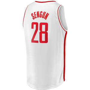 Camiseta de baloncesto para jóvenes de Houston #28 Alperen Sengun, camiseta bordada con logotipos, uniforme cosido de estilo clásico de talla grande - Product Image 3