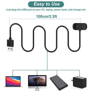 Cable de Carga Magnético USB de 1M para Reloj Inteligente, Compatible con <span class=keywords><strong>Amazfit</strong></span> T-Rex Pro/Bip5/Bip3/Bip <span class=keywords><strong>U</strong></span> Pro/GTS 4 Mini - Product Image 3