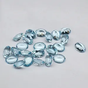SGARIT Gemstone Jewelry 3*4mm-8*10mm Oval Cut High Quality Natural Loose Aquamarine Jewelry Making Loose Gems Aquamarine