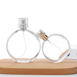 Flacon de <span class=keywords><strong>parfum</strong></span> cylindrique en verre luxueux anti-fuite 50 ml 1,7 oz vide avec pulvérisateur de voyage rechargeable et boîte personnalisée estampée à chaud - Product Image 4