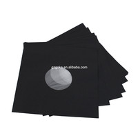 Fundas Interiores de Papel para Discos de Vinilo, Color Negro, Paquete de 20, Éxito de Ventas de Fábrica
