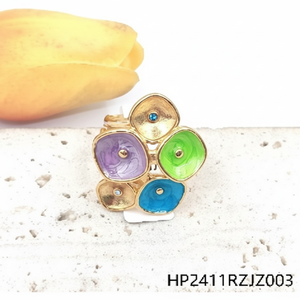 Elegante stile retrò in acciaio inossidabile anello a grappolo elegante intarsio accessorio di moda per le donne per ogni occasione - Product Image 1