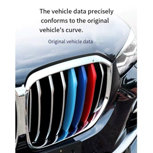Bande de couleur tricolore pour calandre BMW, compatible avec les séries 3, 5, 1, 3GT, X1, X3, X4, X5, autocollant à clipser, installation avec ruban adhésif ABS 3M - Product Image 3