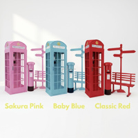 Nouvelle Cabine Téléphonique Moderne Rose et Bleue en Métal, Boîte aux Lettres, Panneau de Signalisation Routière, Panneau de Direction, Panneau Paysager, Double Banc, Décoration de Centre Commercial, Vente Directe Usine