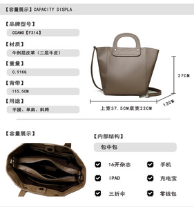 New High Quality Women Messenger Bags for Women Genuine Leather Handbags Crossbody Bags Ladies Shoulder Bags <b>Tote</b> Top-handle - Product Image 2