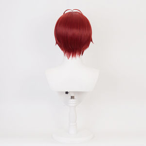 Perruque de cosplay Ainizi de 30 cm, courte, droite, orange foncé, personnage de Riddle Rosehearts, inspirée de Twisted-Wonderland - Product Image 4