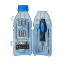 Kit d'outils pour bouteilles de boisson en acier au carbone, vente directe usine, coffret cadeau en plastique transparent, cadeau promotionnel