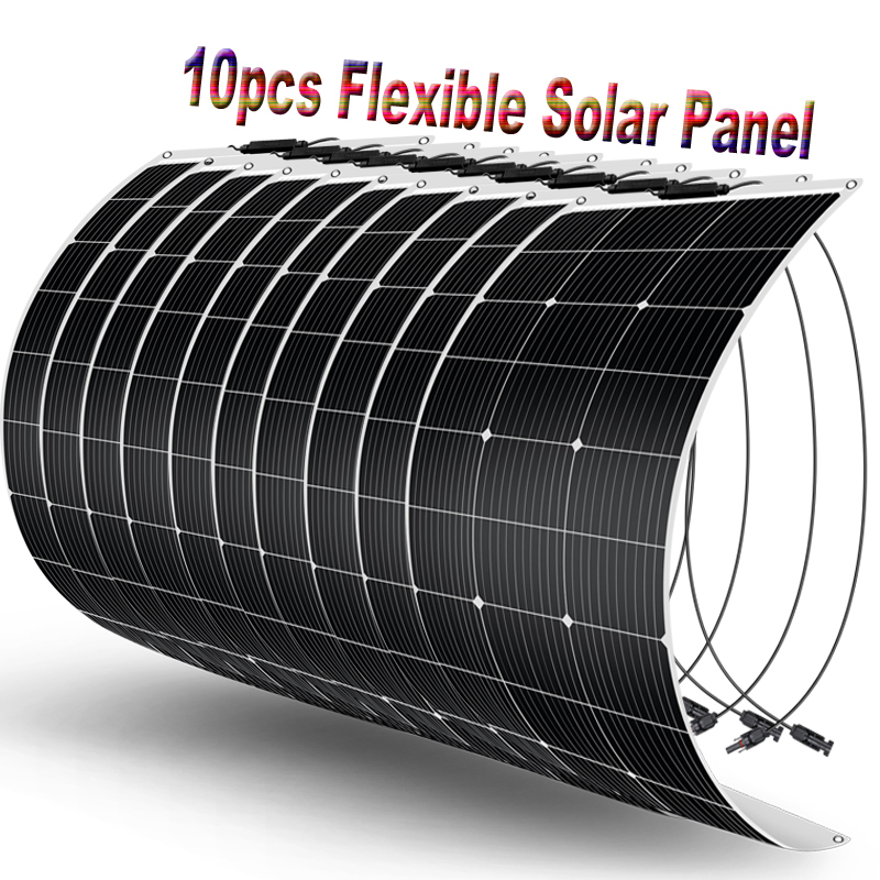 Dokio Top Selling 10pcs 12v 100w Flexible Mono Solar Panel For 1000w Solar System For Car Battery & Boat & Home