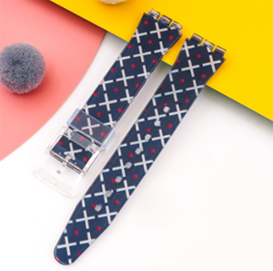 Offre Spéciale impression 16mm 17mm 19mm bandes Silicone Sport caoutchouc bracelets de montre bracelets pour <span class=keywords><strong>Swatch</strong></span> Silicone bracelet de montre - Product Image 5